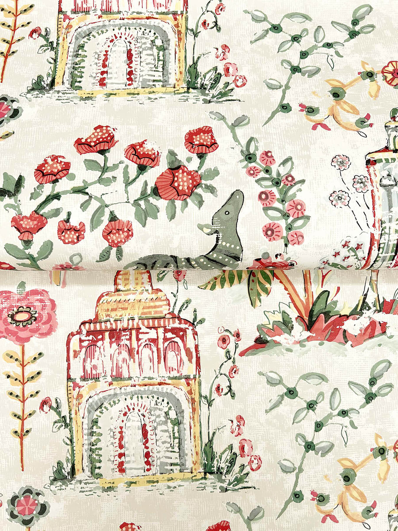 Antonina Vella Jardin Parc Wallpaper - Berry