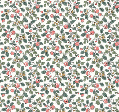 Antonina Vella Jardin Framboise Wallpaper - Berry & Green