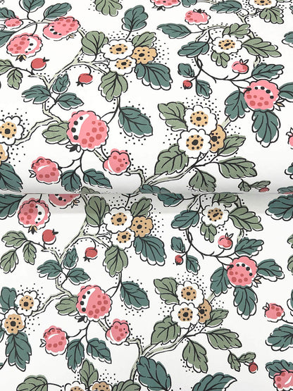 Antonina Vella Jardin Framboise Wallpaper - Berry & Green
