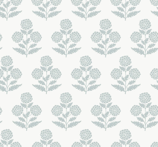 Antonina Vella Jardin Souci Wallpaper - Pale Blue