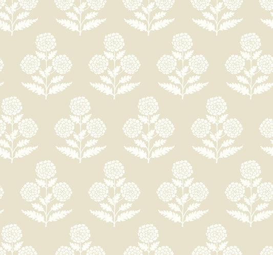 Antonina Vella Jardin Souci Wallpaper - Beige
