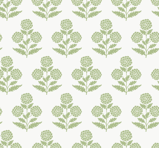Antonina Vella Jardin Souci Wallpaper - Green