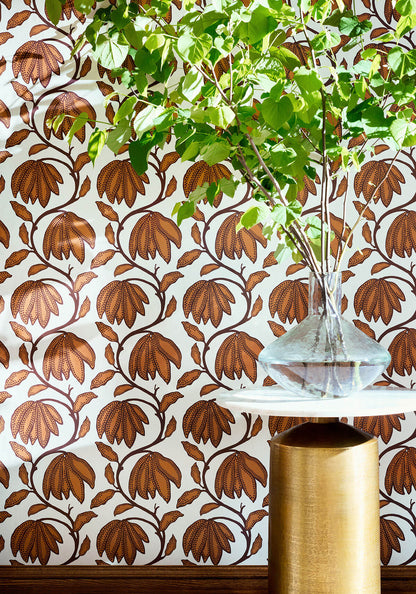 Thibaut Vista Desert Flower Wallpaper - Ochre