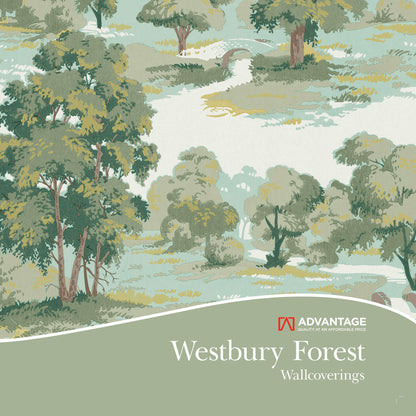 Westbury Forest Canopy Leaf Wallpaper - Burgundy