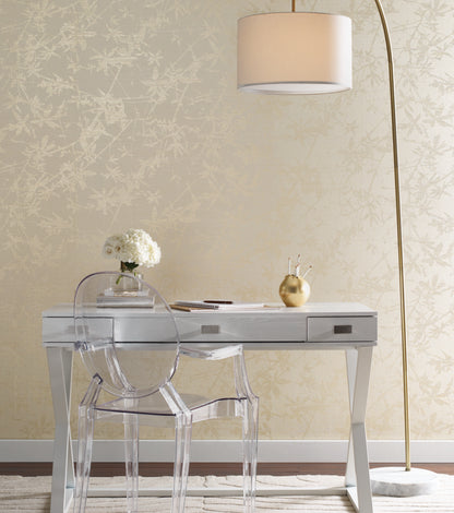 Candice Olson Natural Splendor Sylvan Wallpaper - Gold & Cream