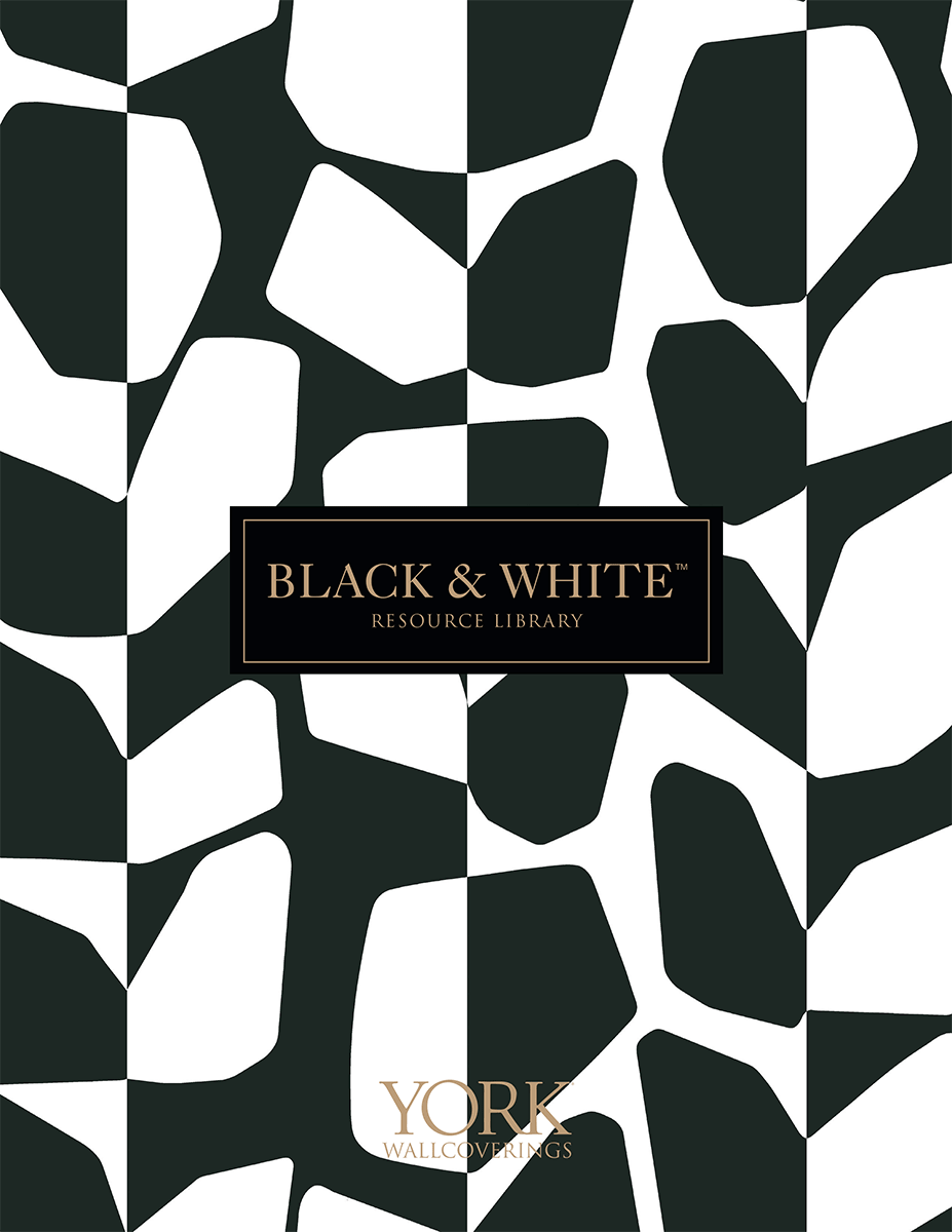 Black & White Resource Library Bamboo Ink Wallpaper - Green & Black