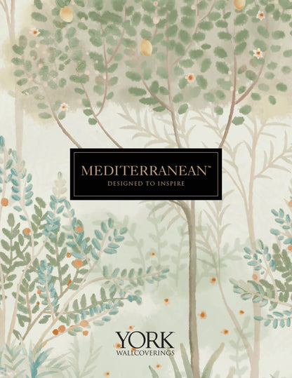 Mediterranean Effervesce Wallpaper - Blue