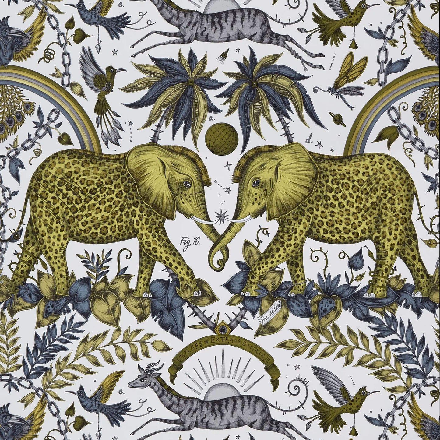 Clarke & Clarke Wilderie Zambezi Wallpaper - Gold
