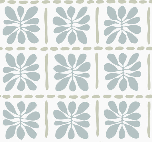 York Artisan Studio Mimosa Fleur Wallpaper - Mineral