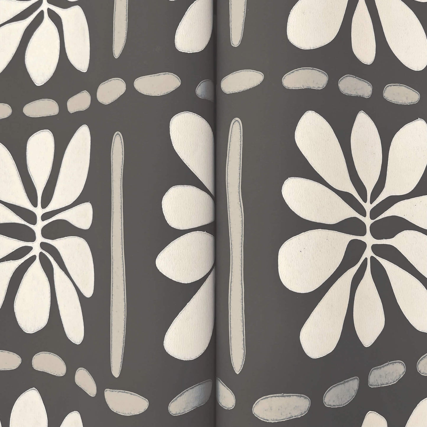 York Artisan Studio Mimosa Fleur Wallpaper - Carbon Black