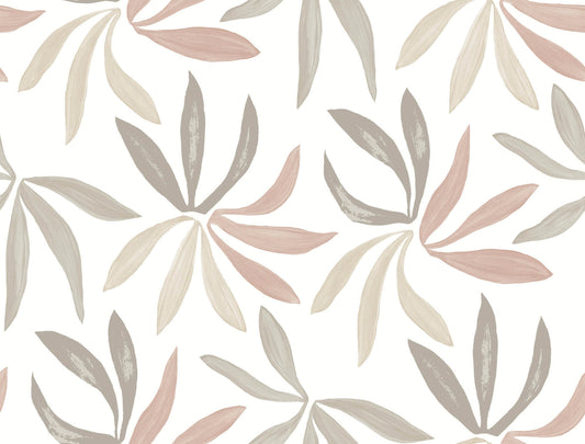 York Artisan Studio Little Garden Wallpaper - Nude & Blush
