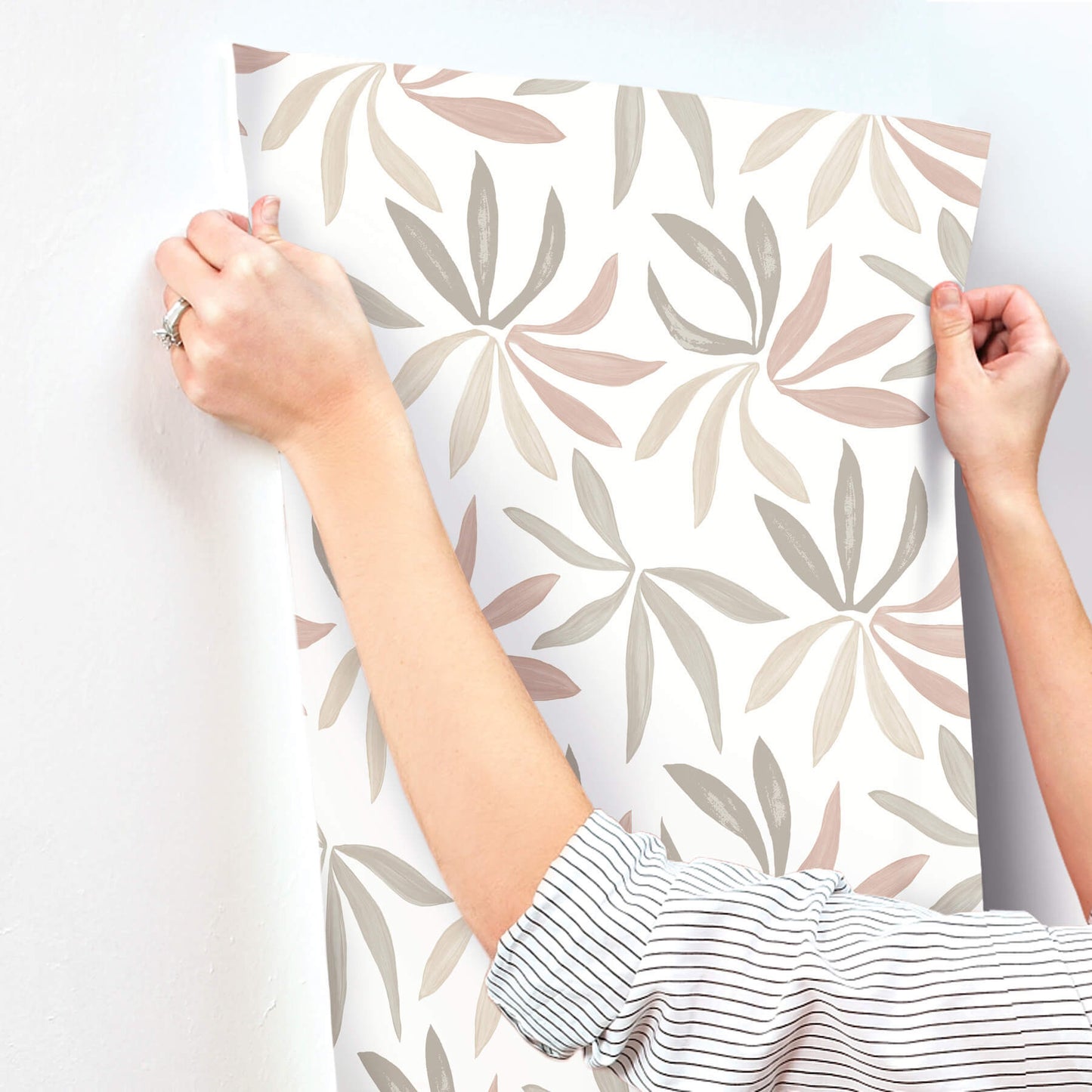 York Artisan Studio Little Garden Wallpaper - Nude & Blush