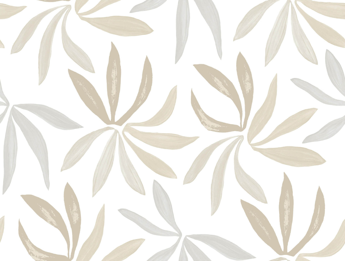 York Artisan Studio Little Garden Wallpaper - Neutral & Pearl