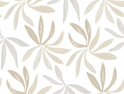 York Artisan Studio Little Garden Wallpaper - Neutral & Pearl