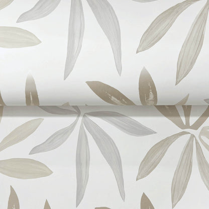 York Artisan Studio Little Garden Wallpaper - Neutral & Pearl