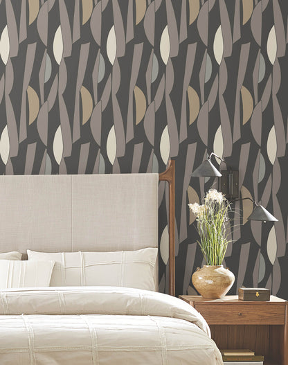 York Artisan Studio Balance Wallpaper - Carbon & Graphite