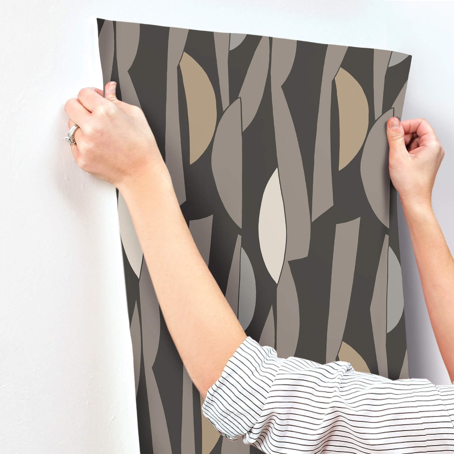 York Artisan Studio Balance Wallpaper - Carbon & Graphite