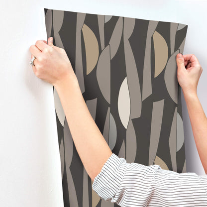 York Artisan Studio Balance Wallpaper - Carbon & Graphite