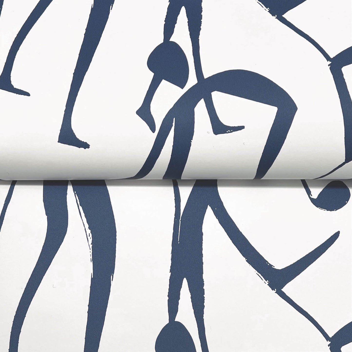 York Artisan Studio Joyful Dancers Wallpaper - Ultramarine