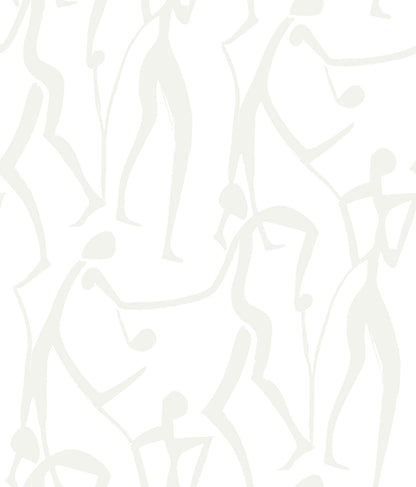 York Artisan Studio Joyful Dancers Wallpaper - Pearl