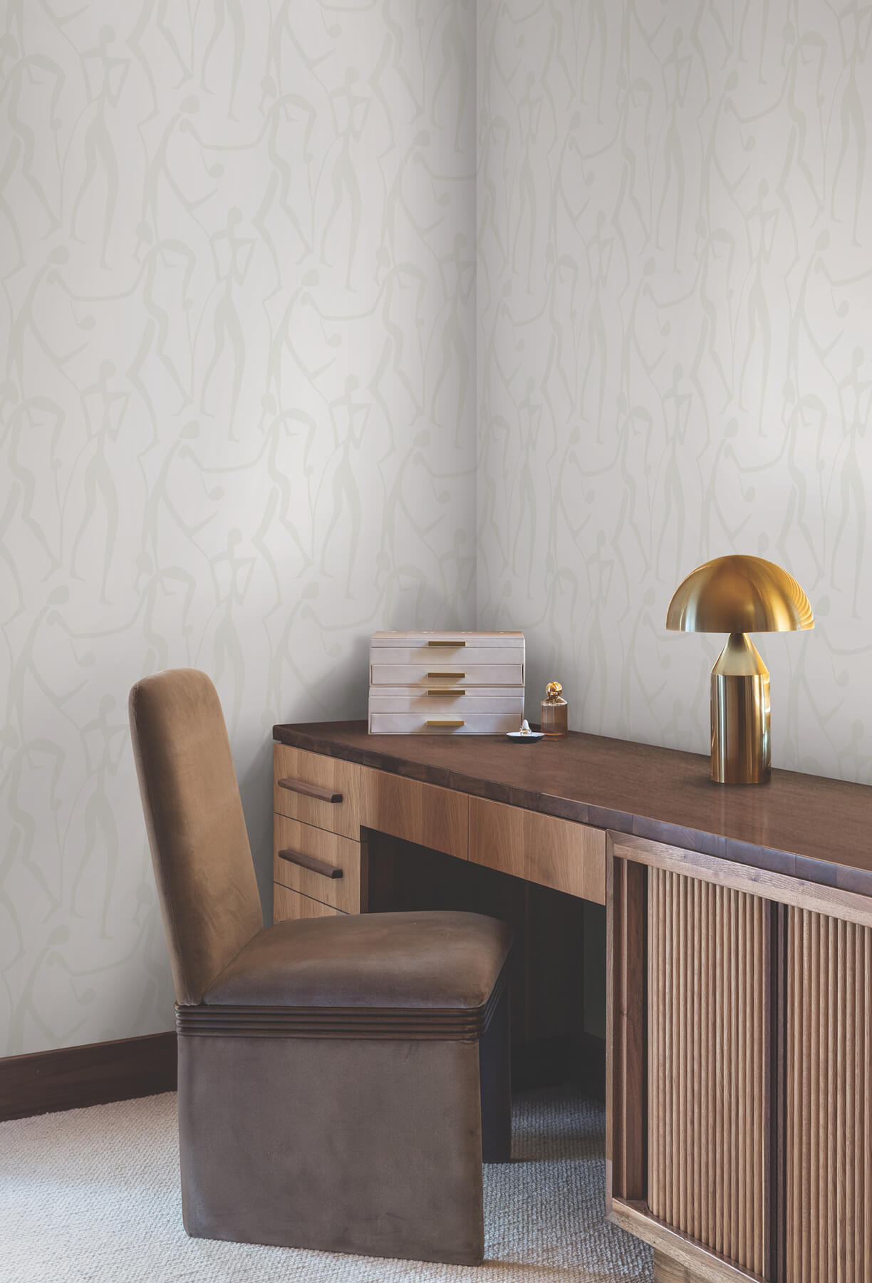 York Artisan Studio Joyful Dancers Wallpaper - Pearl