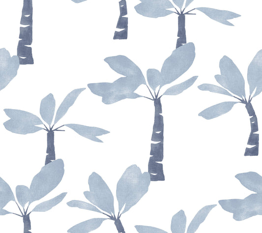 York Artisan Studio Painted Oasis Wallpaper - Ultramarine