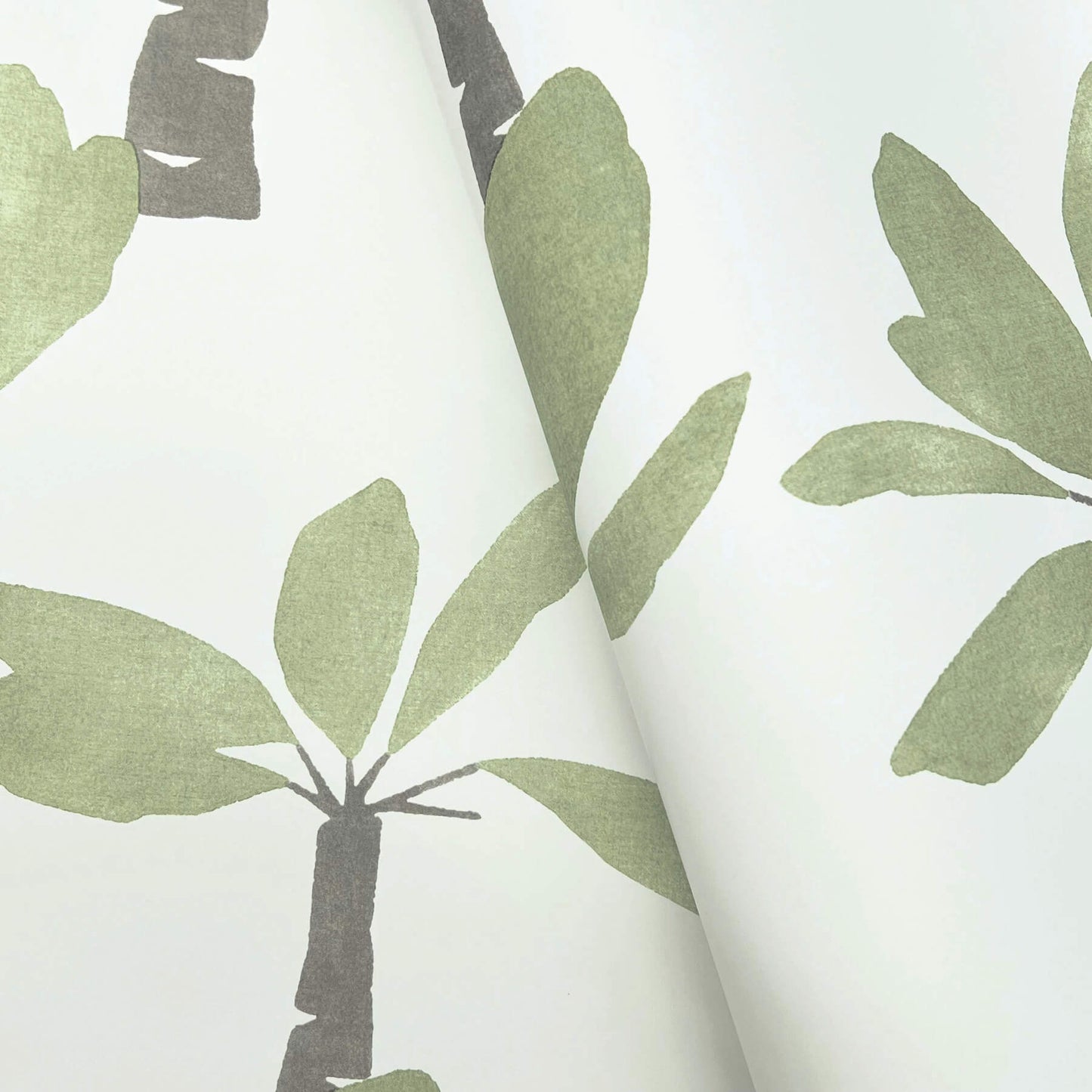 York Artisan Studio Painted Oasis Wallpaper - Leaf Green