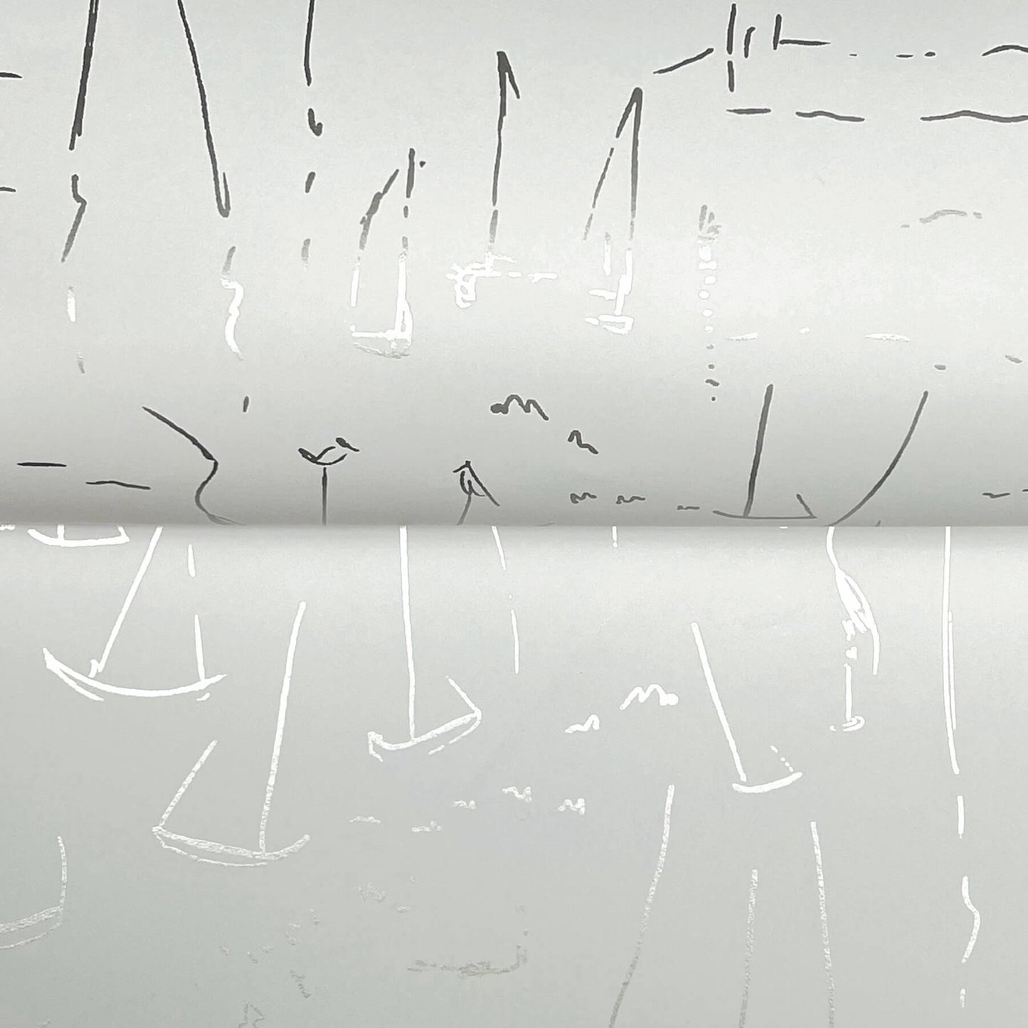 York Artisan Studio Vermillion Coast Wallpaper - Silver