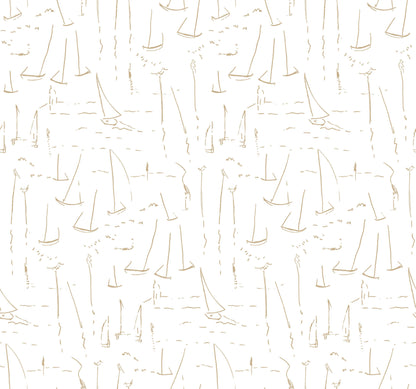 York Artisan Studio Vermillion Coast Wallpaper - Gold