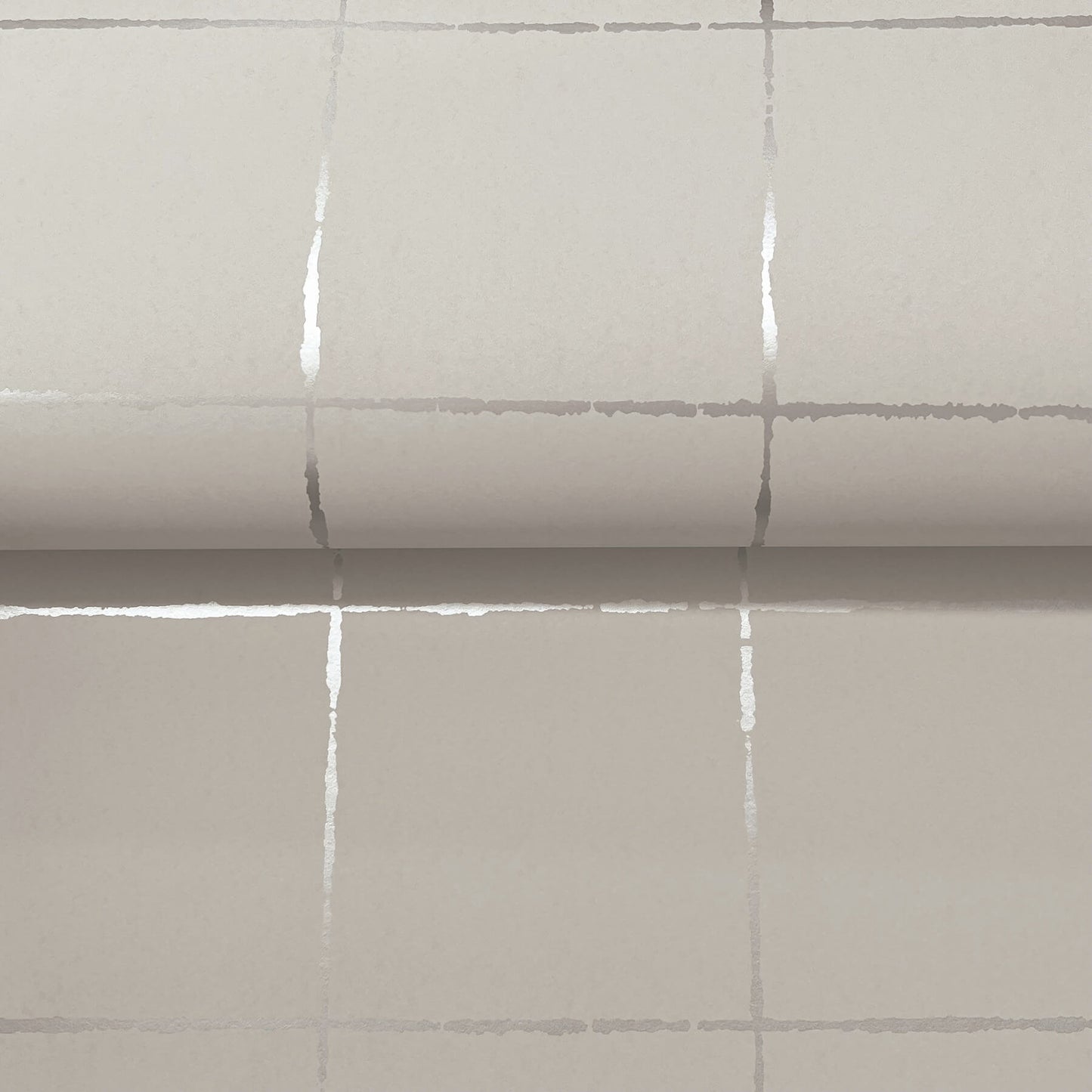 York Artisan Studio La Vitre Plaid Wallpaper - Lichen Grey