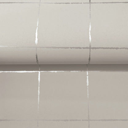 York Artisan Studio La Vitre Plaid Wallpaper - Lichen Grey