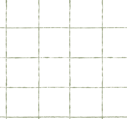 York Artisan Studio La Vitre Plaid Wallpaper - Leaf