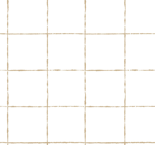 York Artisan Studio La Vitre Plaid Wallpaper - Gold