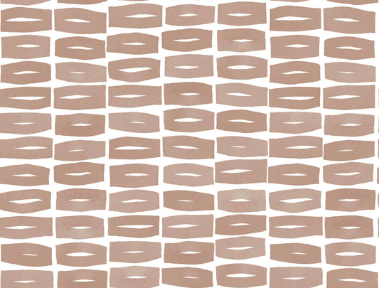 York Artisan Studio Modernist Motif Wallpaper - Terracotta