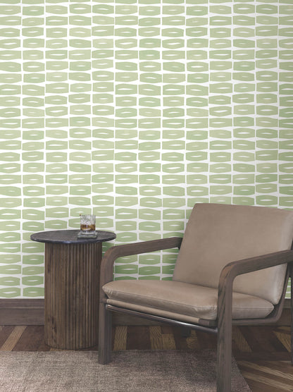 York Artisan Studio Modernist Motif Wallpaper - Leaf