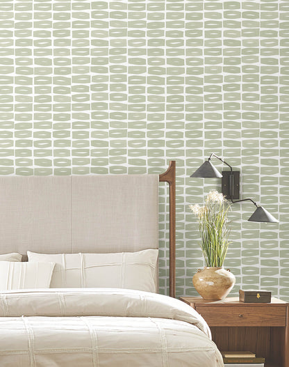 York Artisan Studio Modernist Motif Wallpaper - Leaf