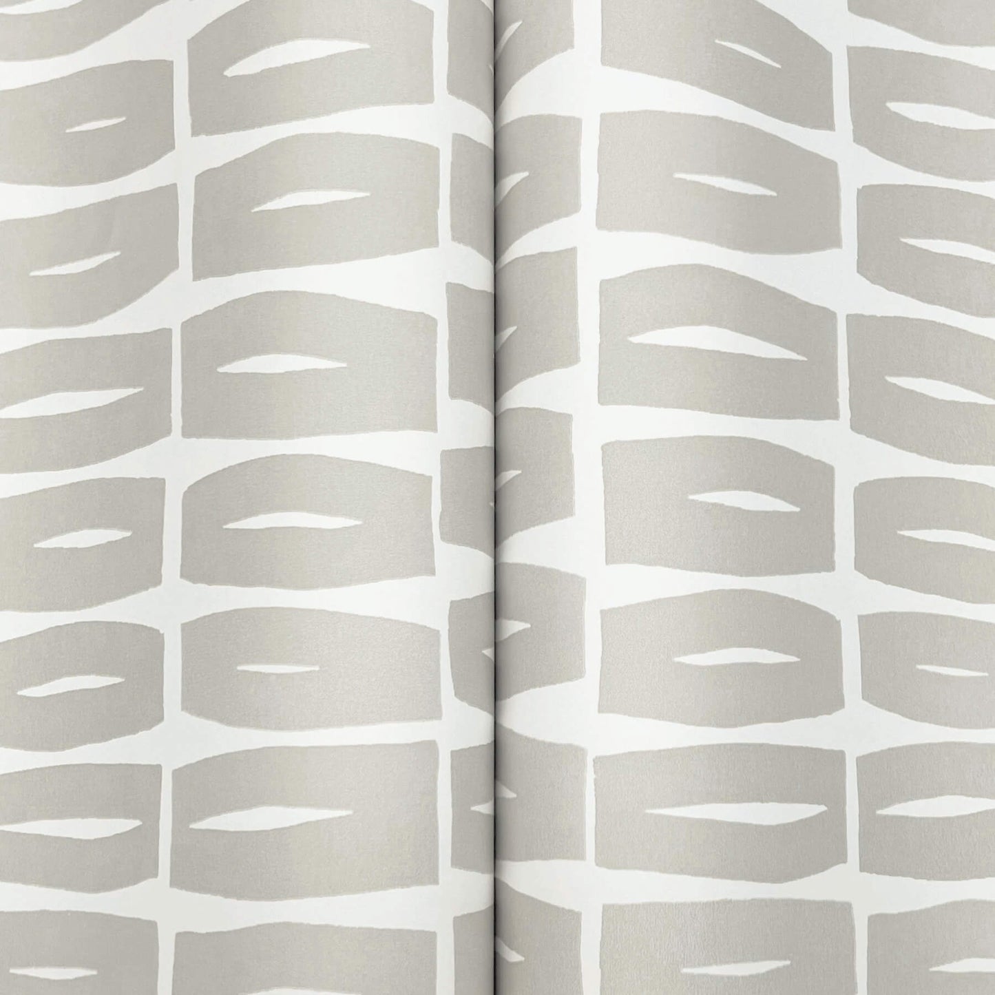 York Artisan Studio Modernist Motif Wallpaper - Lichen Grey