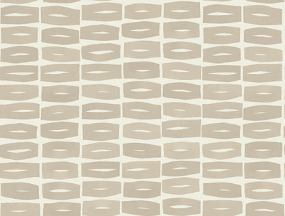 York Artisan Studio Modernist Motif Wallpaper - Linseed Oil