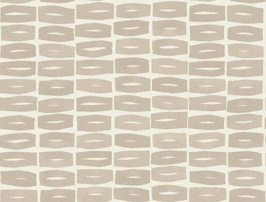 York Artisan Studio Modernist Motif Wallpaper - Linseed Oil