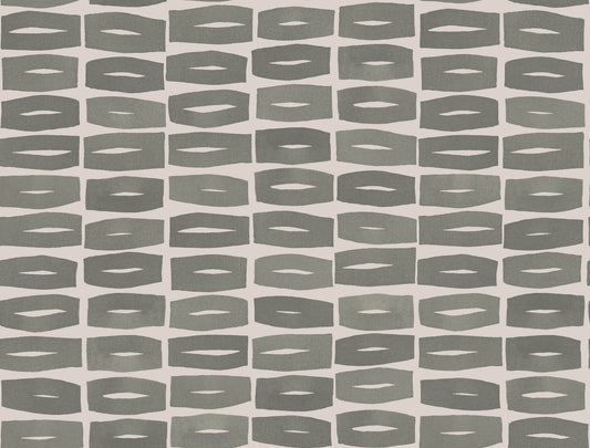 York Artisan Studio Modernist Motif Wallpaper - Carbon Black