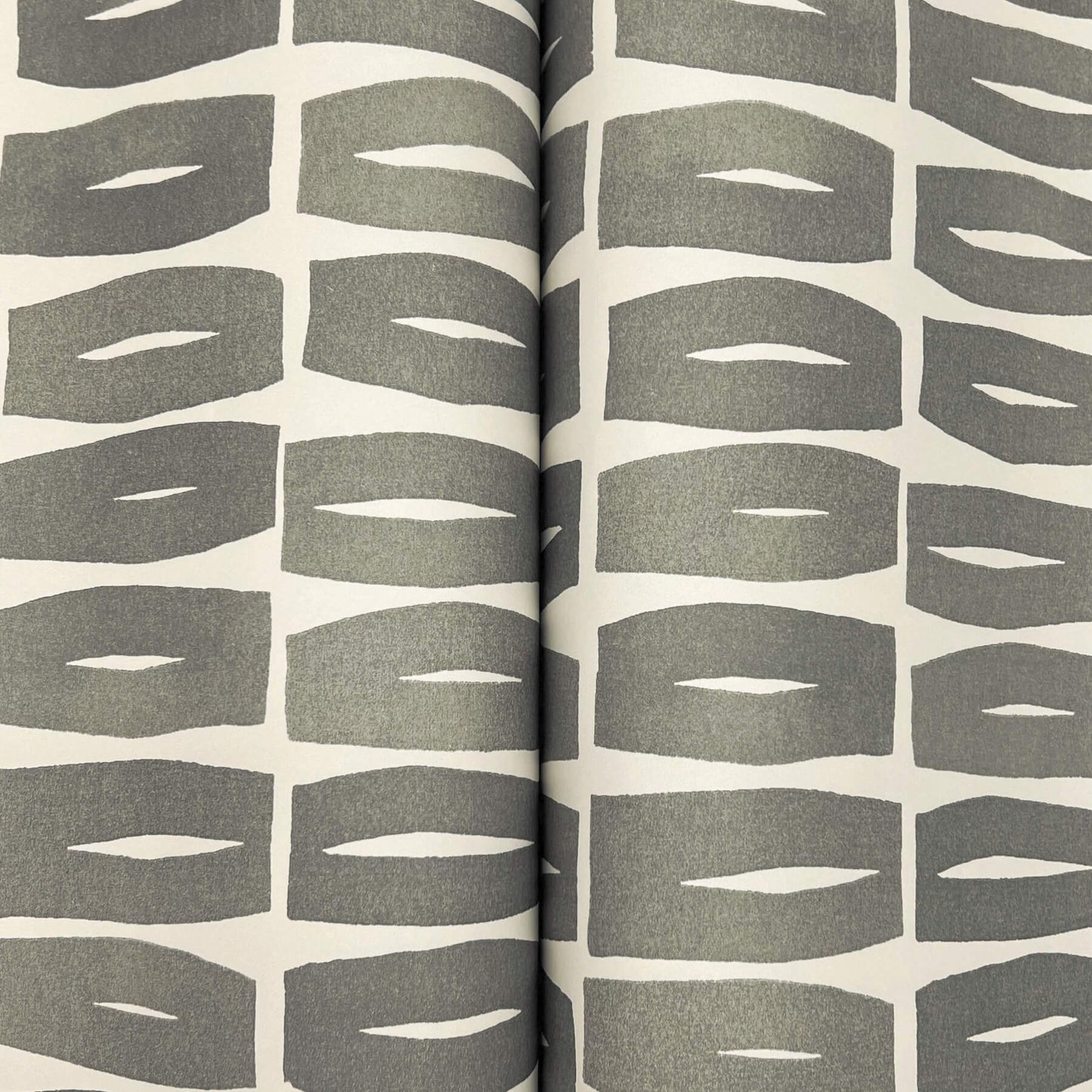 York Artisan Studio Modernist Motif Wallpaper - Carbon Black