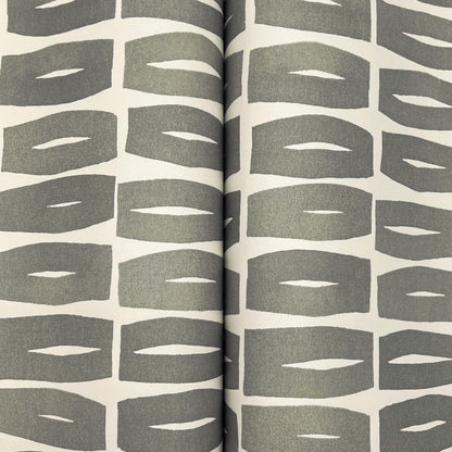 York Artisan Studio Modernist Motif Wallpaper - Carbon Black