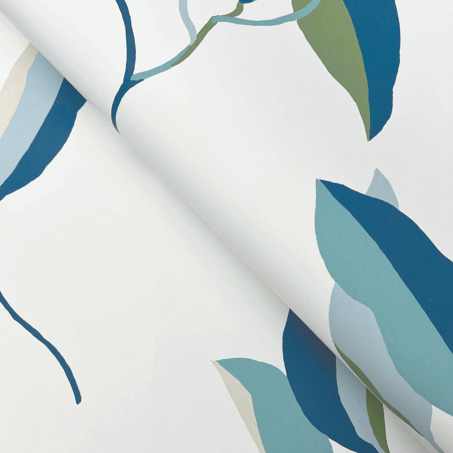 York Artisan Studio Brushwork Branches Wallpaper - Alpine & Cobalt