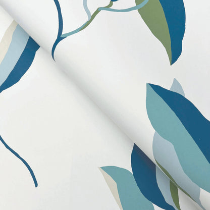 York Artisan Studio Brushwork Branches Wallpaper - Alpine & Cobalt