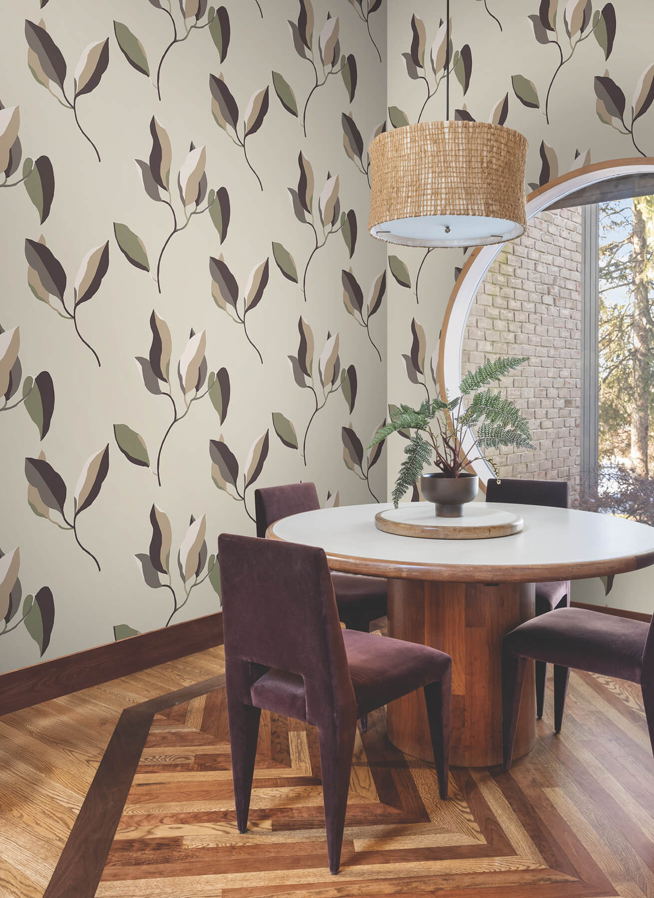 York Artisan Studio Brushwork Branches Wallpaper - Violet