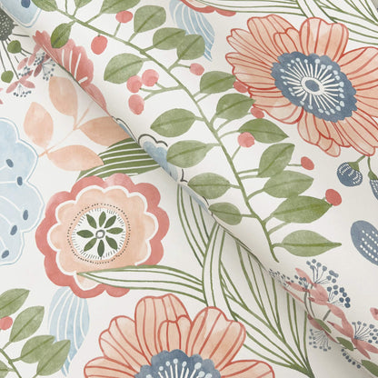 York Artisan Studio Artistic Bouquet Wallpaper - Multicolor