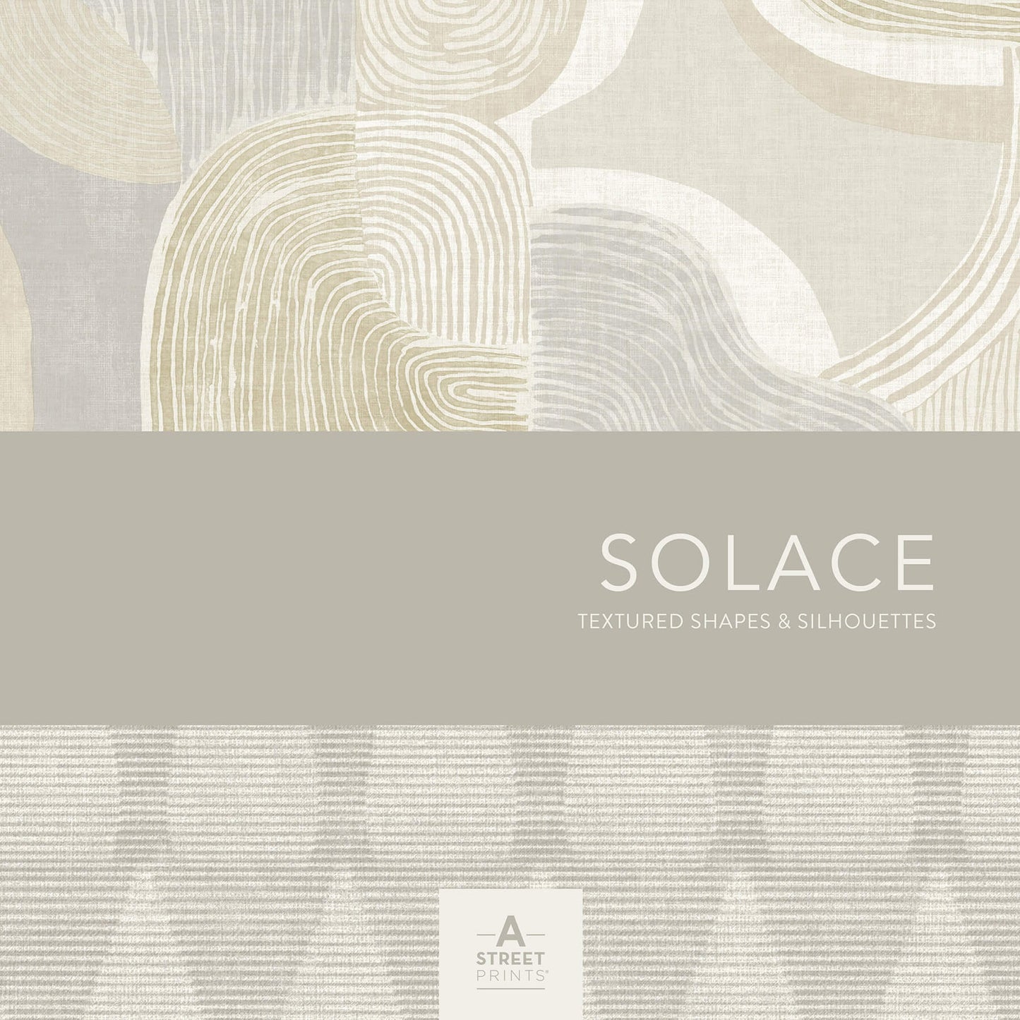 A-Street Prints Solace Corliss Wallpaper - Light Grey