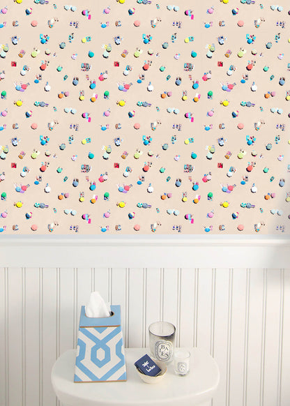 Mitchell Black Gray Malin Beach Umbrellas Wallpaper