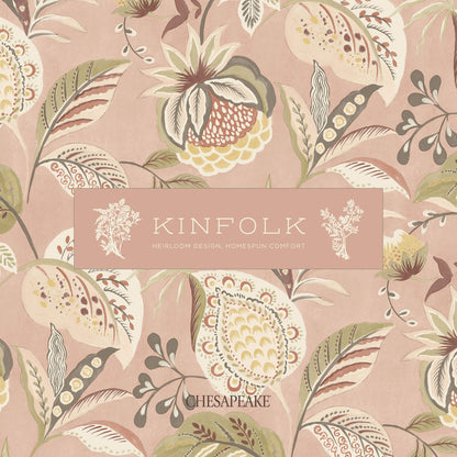 Chesapeake Kinfolk Bohemian Jacobean Wallpaper - Grey