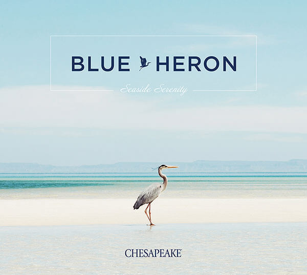 Chesapeake Blue Heron Leeward Sailboat Wallpaper - Light Grey